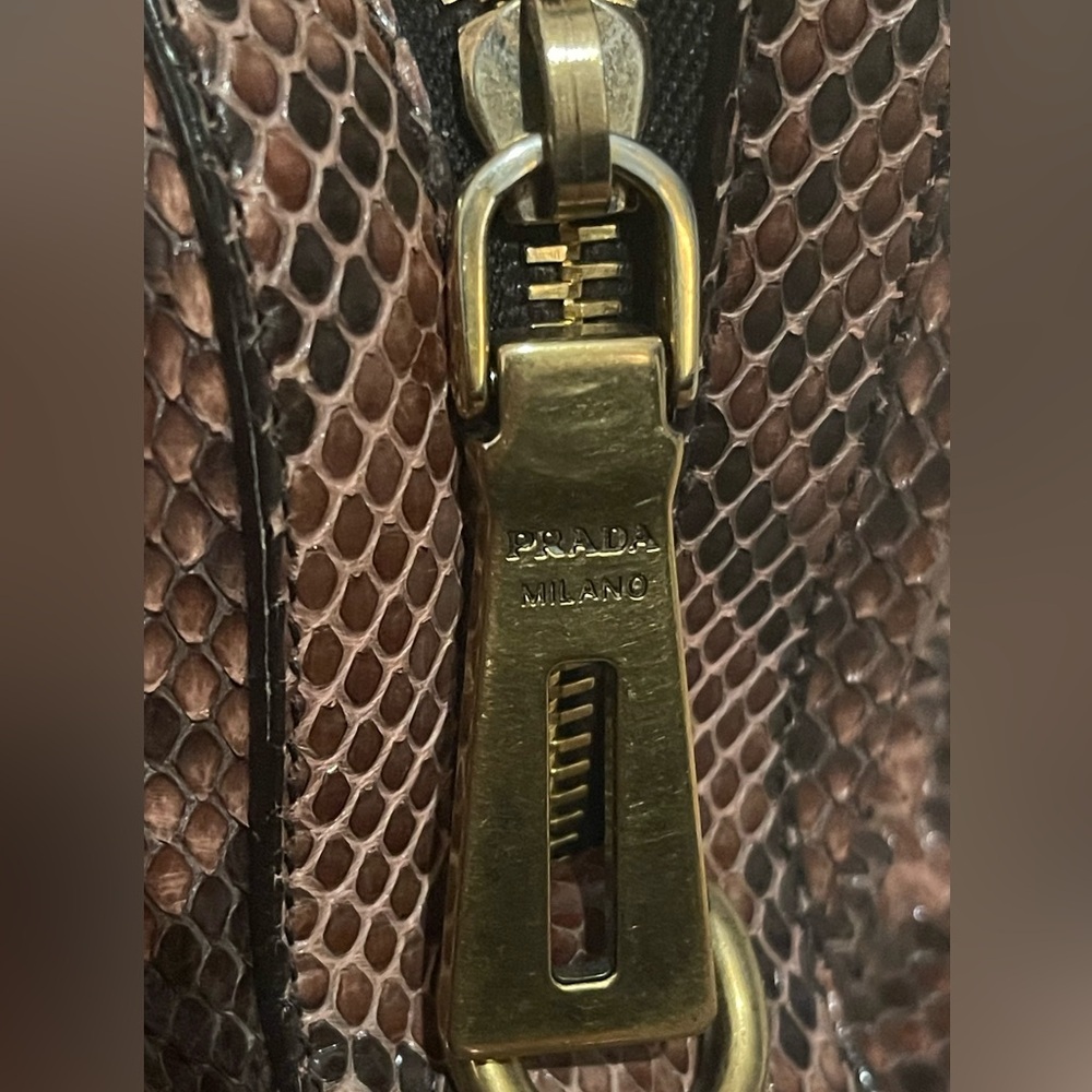 PRADA Pitone Python Snake Jeweled Shoulder Bag - Picture 12 of 13